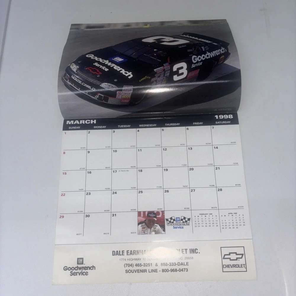 GM Goodwrench Service 1998 Calendar Doble's GM Parts Depot Chevrolet